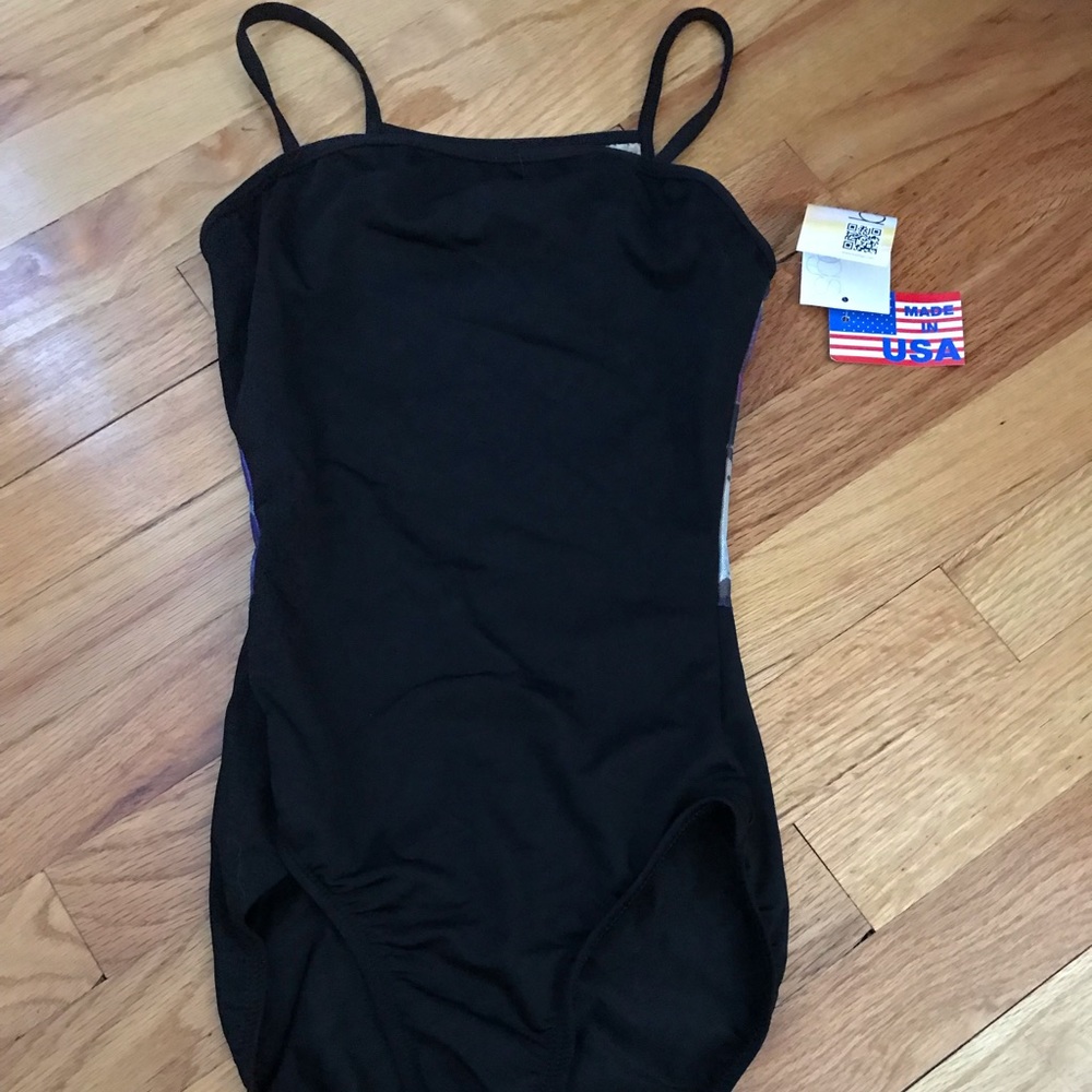 Balera Black with Tiedye back Dance Leotard